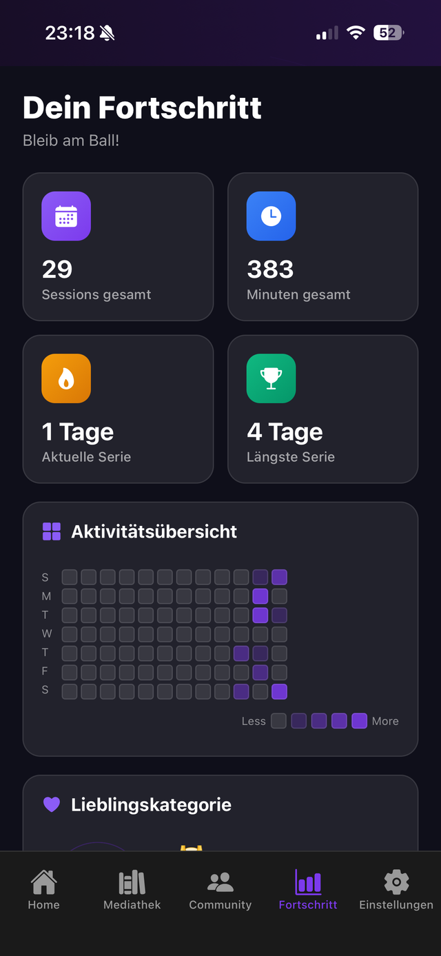 Fortschritt - Dark Mode