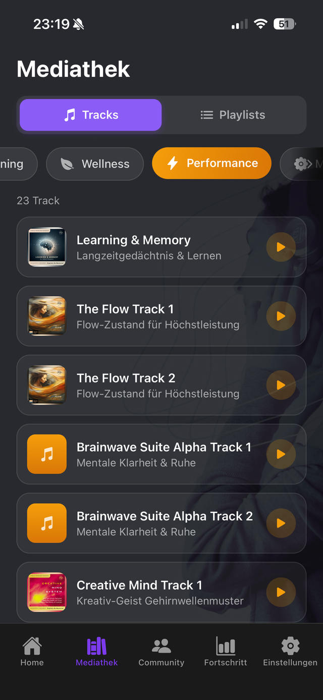 Performance - Dark Mode